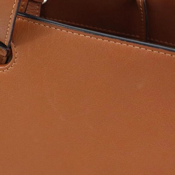 Auth LOEWE Anagram Handbag Shoulder Bag Brown Leather - Picture 12 of 14